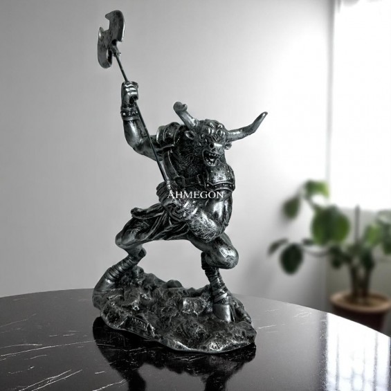 Minotaur Biblo Figür Heykel Dekoru Minotaur Biblo Figür Heykel Dekoru