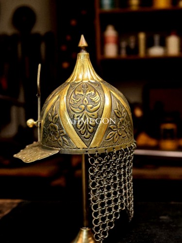 Minyatür Miğfer – El Yapımı Bakır Dekor