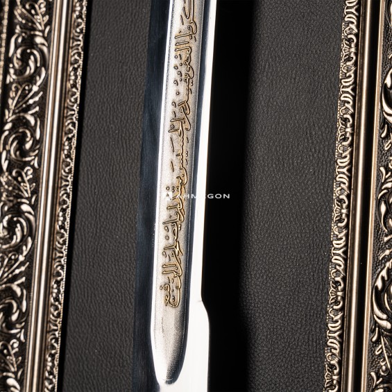 ALTIN KAPLAMA KABARTMA FATİH SULTAN MEHMET KILICI 100CM (TABLOLU)
