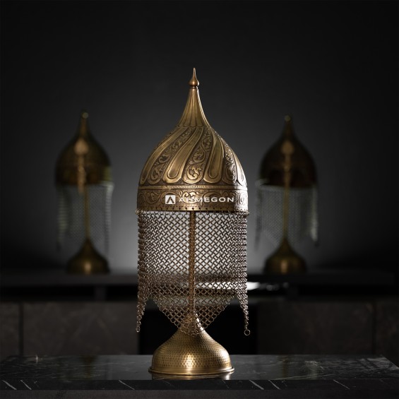 İşlemeli Osmanlı Miğfer – El Yapımı Pirinç