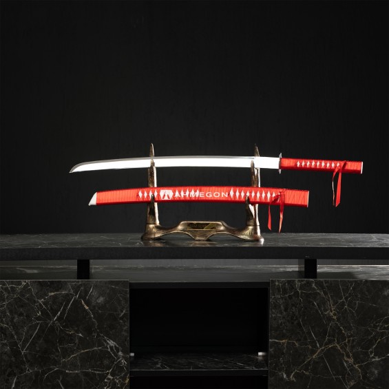 KATANA KIRMIZI BEYAZ 90CM