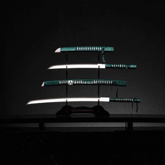Yeşil Katana Kılıç Seti 90–70 cm