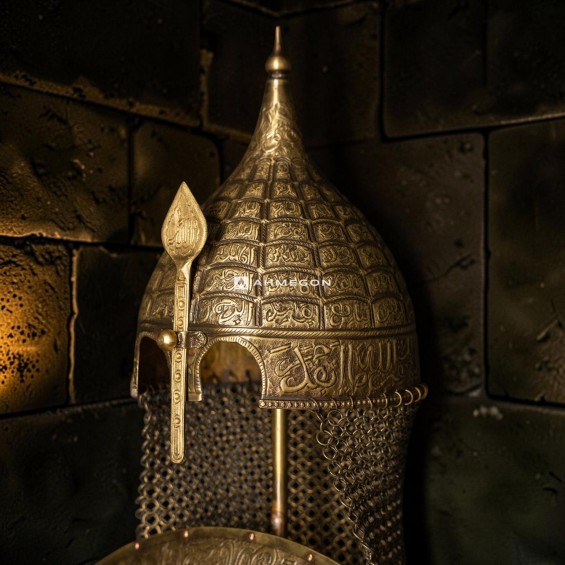 Fatih Sultan Mehmet Kalkan ve Miğfer Seti – El Yapımı