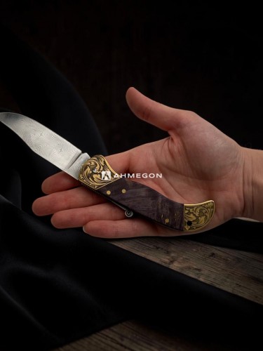 AHMEGON® Çakı 17 – Koyu Ahşap Görünümlü Katlanır Çakı AHMEGON® Çakı 17 – Koyu Ahşap Görünümlü Katlanır Çakı