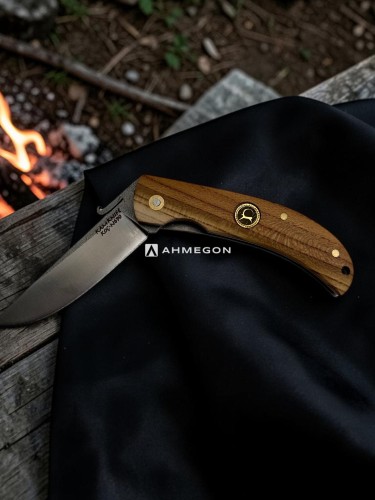 AHMEGON® Çakı 21 – Ahşap Görünümlü Kamp Tarzı Çakı