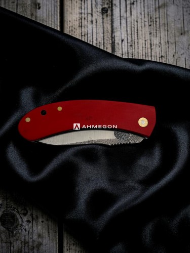AHMEGON® Çakı 32 – Kırmızı Saplı Modern Katlanır Çakı