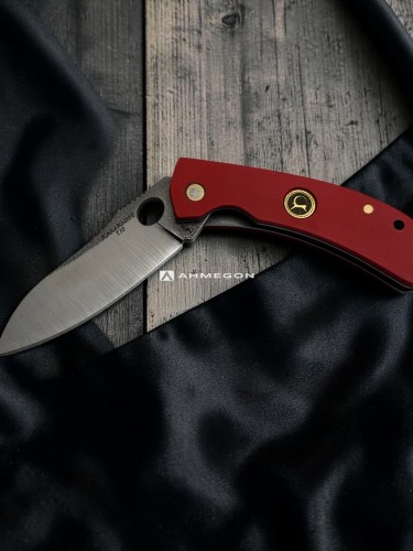 AHMEGON® Çakı 32 – Kırmızı Saplı Modern Katlanır Çakı