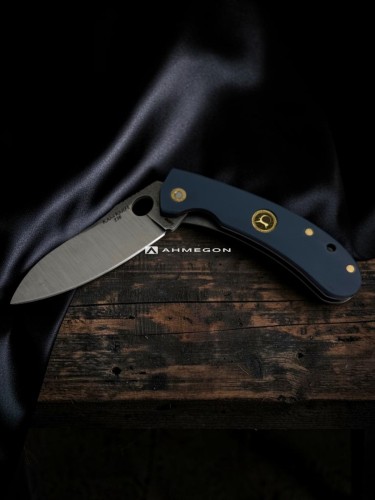AHMEGON® Çakı 33 – Lacivert Saplı Modern Katlanır Çakı