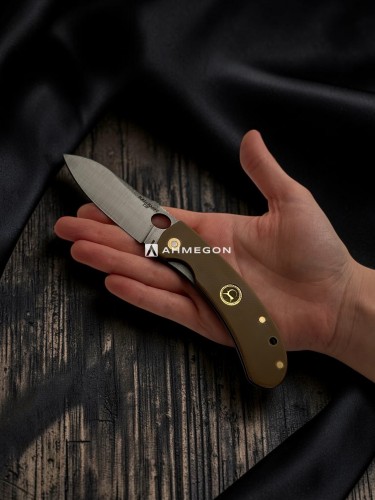 AHMEGON® Çakı 34 – Koyu Kahverengi Saplı Katlanır Çakı