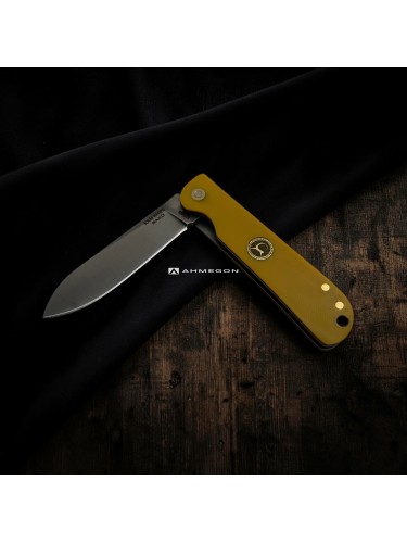 AHMEGON® Çakı 35 – Sarı Saplı Kompakt Katlanır Çakı