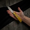 AHMEGON® Çakı 35 – Sarı Saplı Kompakt Katlanır Çakı