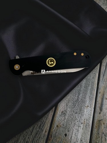 AHMEGON® Çakı 36 – Siyah Saplı Modern Katlanır Çakı