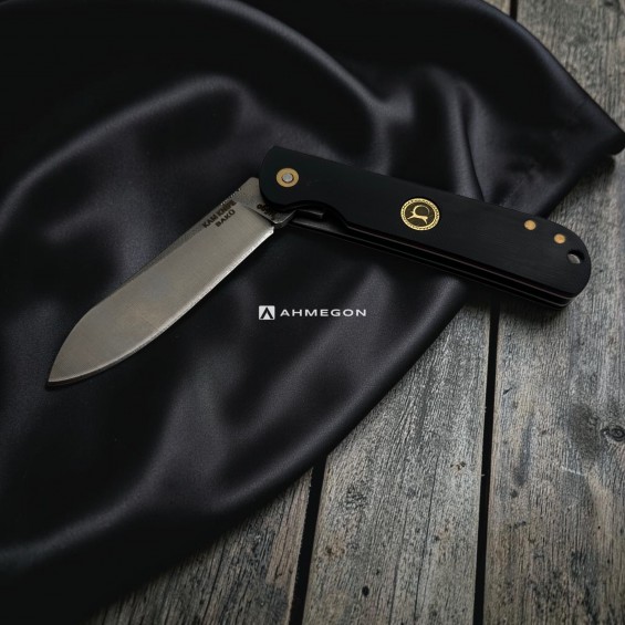 AHMEGON® Çakı 36 – Siyah Saplı Modern Katlanır Çakı