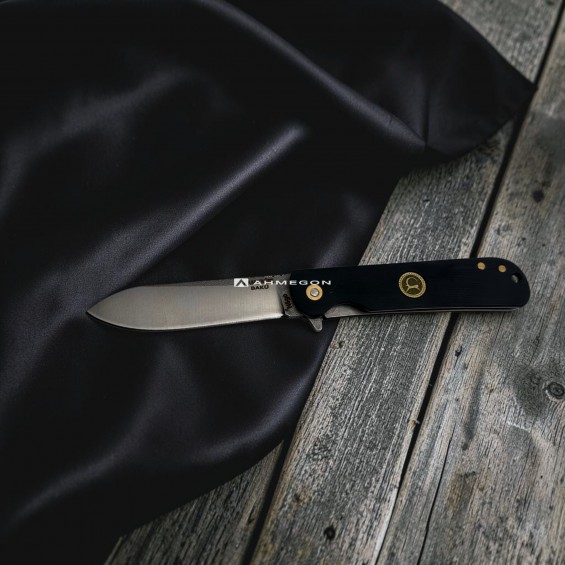 AHMEGON® Çakı 36 – Siyah Saplı Modern Katlanır Çakı