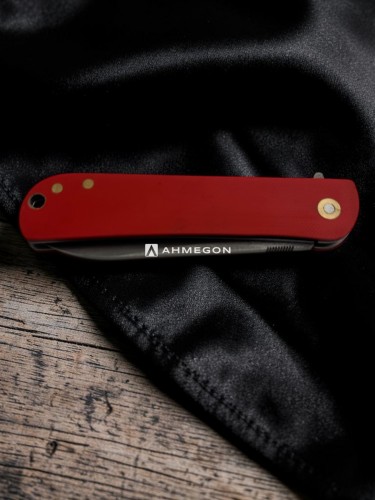 AHMEGON® Çakı 37 – Kırmızı Saplı İnce Katlanır Çakı