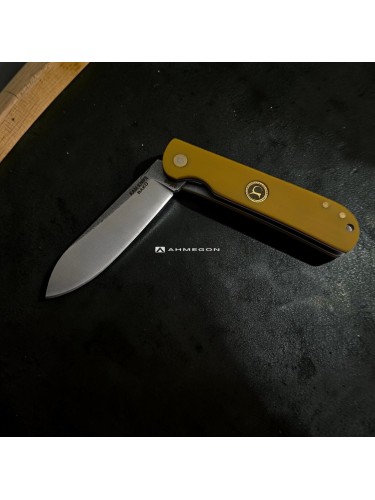 AHMEGON® Çakı 38 – Hardal Sarısı Saplı Katlanır Çakı