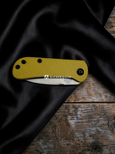AHMEGON® Çakı 40 – Sarı Delikli Sap Tasarımlı Çakı