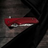 AHMEGON® Çakı 43 – Kırmızı Saplı Desenli Katlanır Çakı