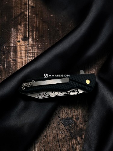 AHMEGON® Çakı 9 – Siyah Kompakt Katlanır Çakı