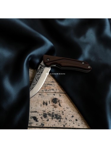 AHMEGON® Çakı 52 – Kahverengi Saplı Dekoratif Çakı