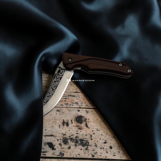 AHMEGON® Çakı 52 – Kahverengi Saplı Dekoratif Çakı