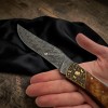 AHMEGON® Çakı 13 – Ahşap Görünümlü Kavisli Katlanır Çakı