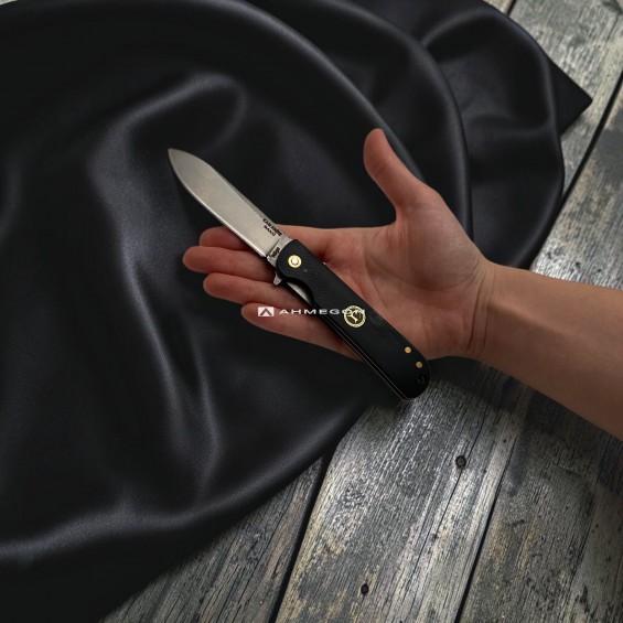 AHMEGON® Çakı 36 – Siyah Saplı Modern Katlanır Çakı