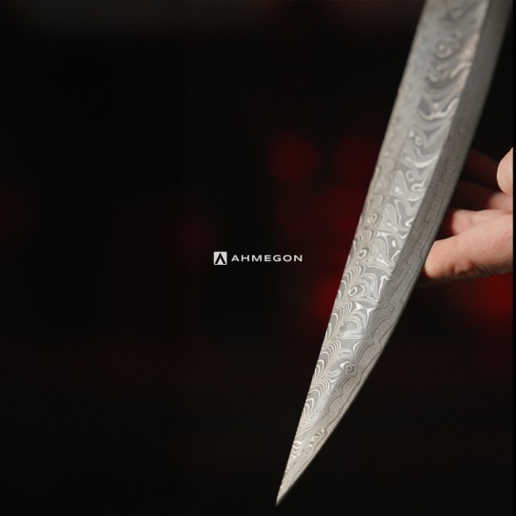 DAMASCUS ŞAM ÇELİĞİ FATİH SULTAN MEHMET KILICI (TABLOLU)