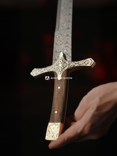 DAMASCUS ŞAM ÇELİĞİ FATİH SULTAN MEHMET KILICI (TABLOLU)