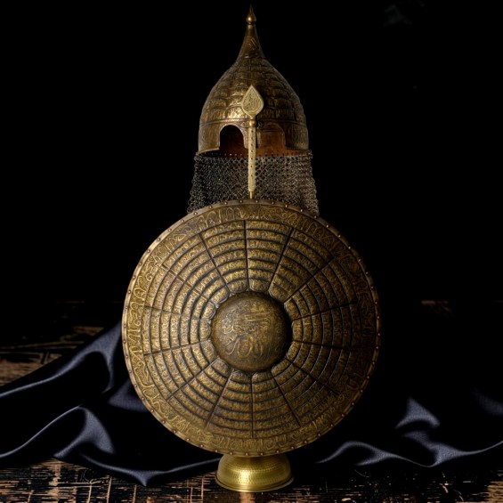 Fatih Sultan Mehmet Kalkan ve Miğfer Seti – El Yapımı