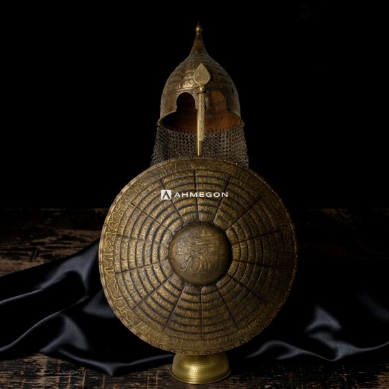 Fatih Sultan Mehmet Kalkan ve Miğfer Seti – El Yapımı