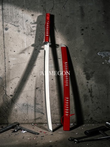 KATANA KIRMIZI BEYAZ 90CM