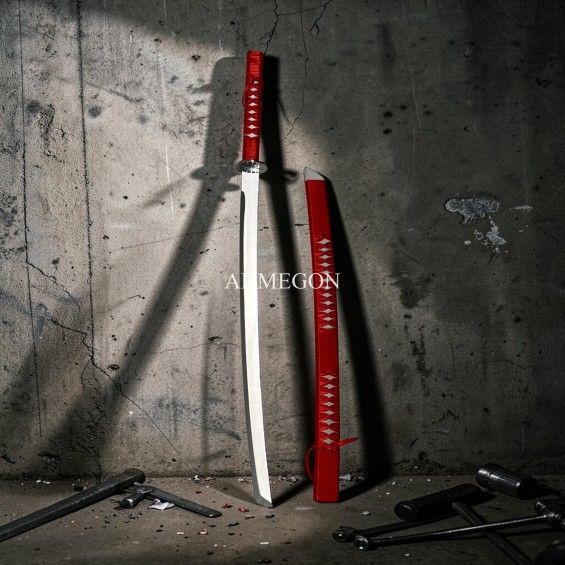 KATANA KIRMIZI BEYAZ 90CM KATANA KIRMIZI BEYAZ 90CM