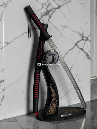 DAMASCUS KATANA (ÖZEL STANDLI) DAMASCUS KATANA (ÖZEL STANDLI)